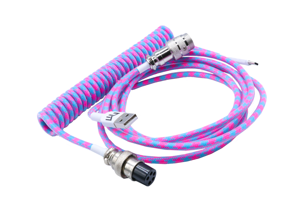 Matrix Keyboards Cotton Candy Coiled Mechanical Keyboard Gaming Cable