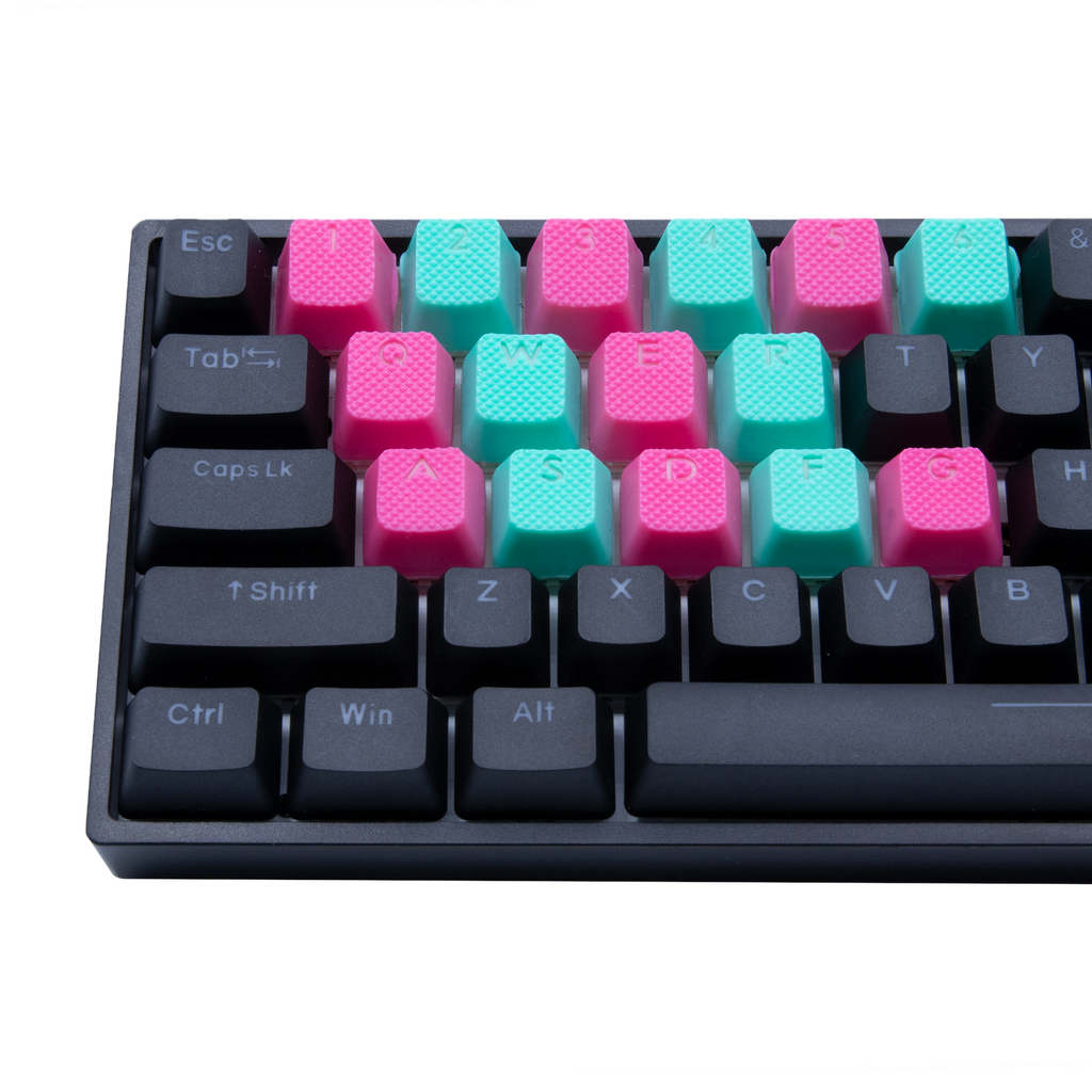 Matrix Keyboards Teal & Pink Miami Vice Rubber Gaming Keycaps
