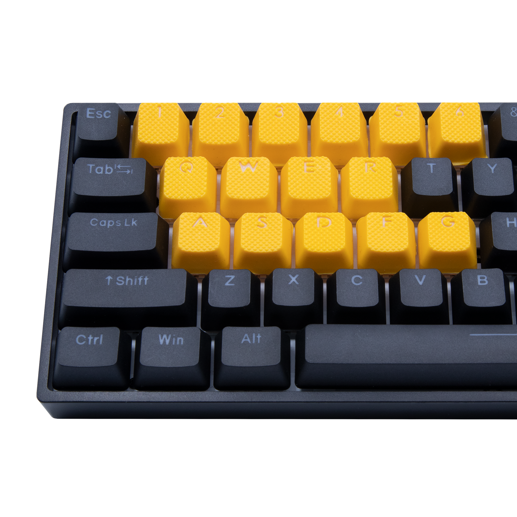 Matrix Keyboards Yellow Rubber Gaming Keycaps