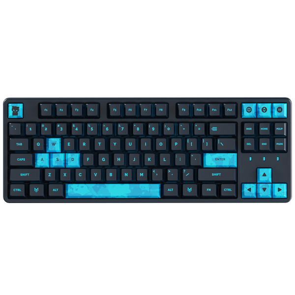 Lirik x Matrix Black & Blue Custom Mechanical Gaming Keyboard Colab Essential Bundle