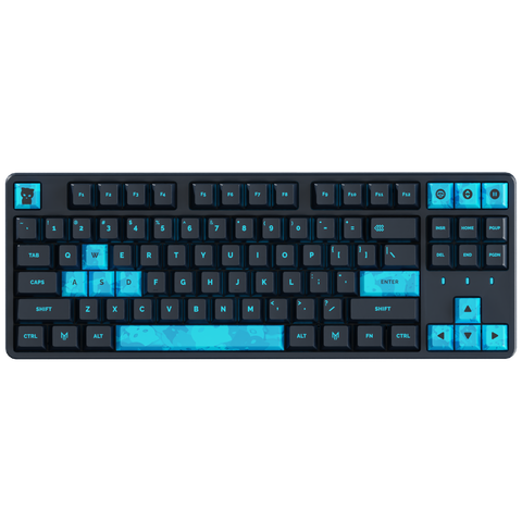 Lirik x Matrix Black & Blue Custom Mechanical Gaming Keyboard Colab