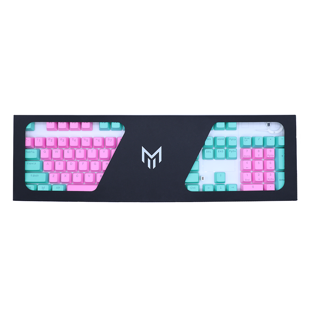 Matrix Gaming Keyboard Keycaps PBT Doubleshot Backlit Miami Vice Teal Mint Gaming Keycaps