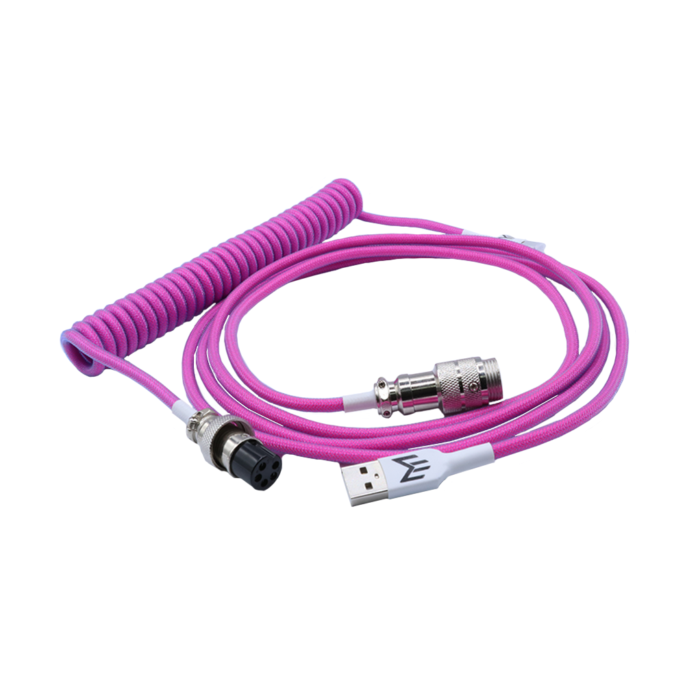 Matrix Keyboards Pink Coiled Mechanical Gaming Keyboard Cable