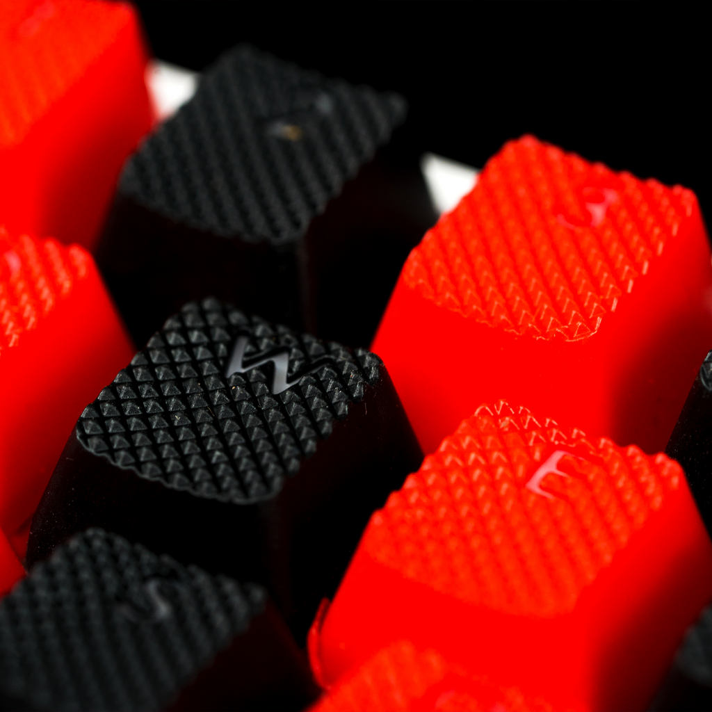 Matrix Keyboards Red & Black Rubber Gaming Keycaps