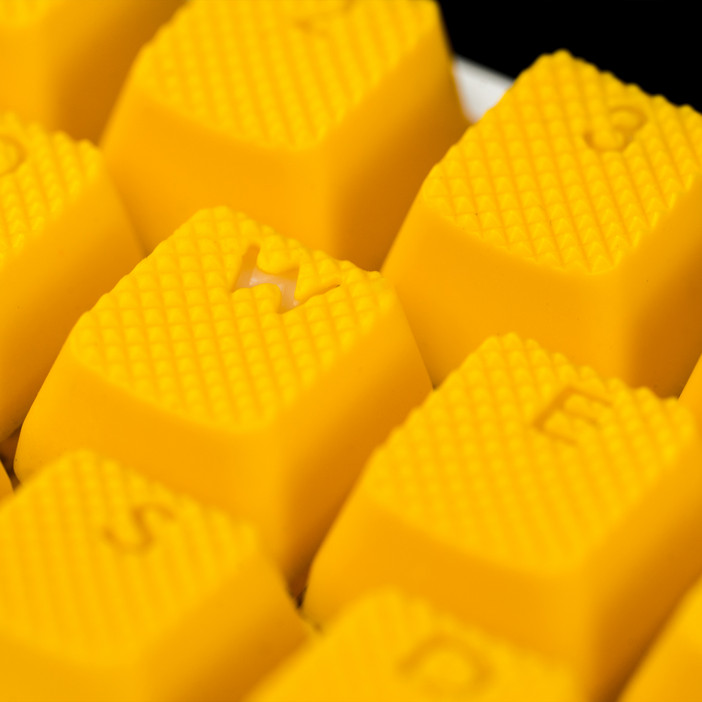 Matrix Keyboards Yellow Rubber Gaming Keycaps