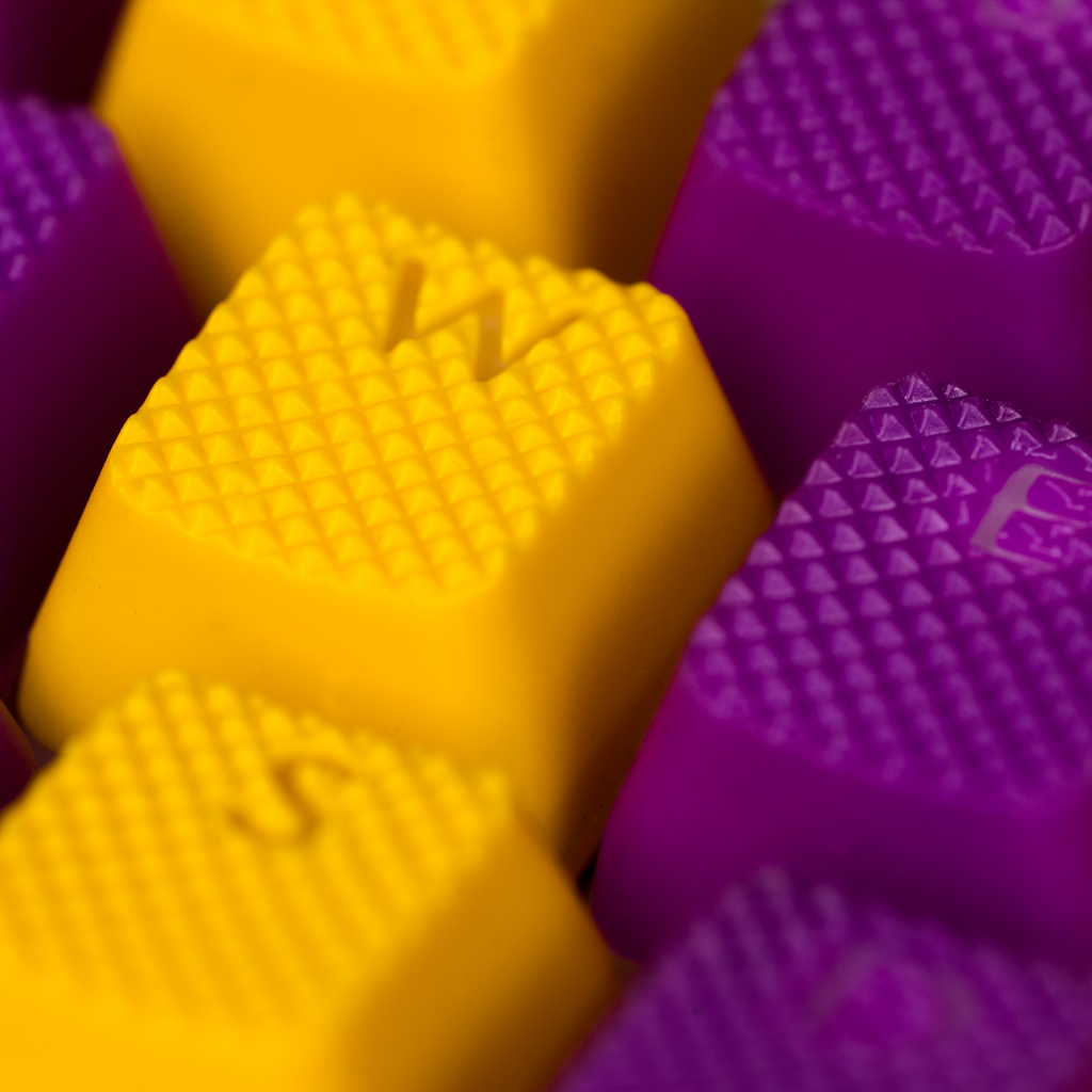 Matrix Keyboards purple & Yellow Rubber Gaming Keycaps