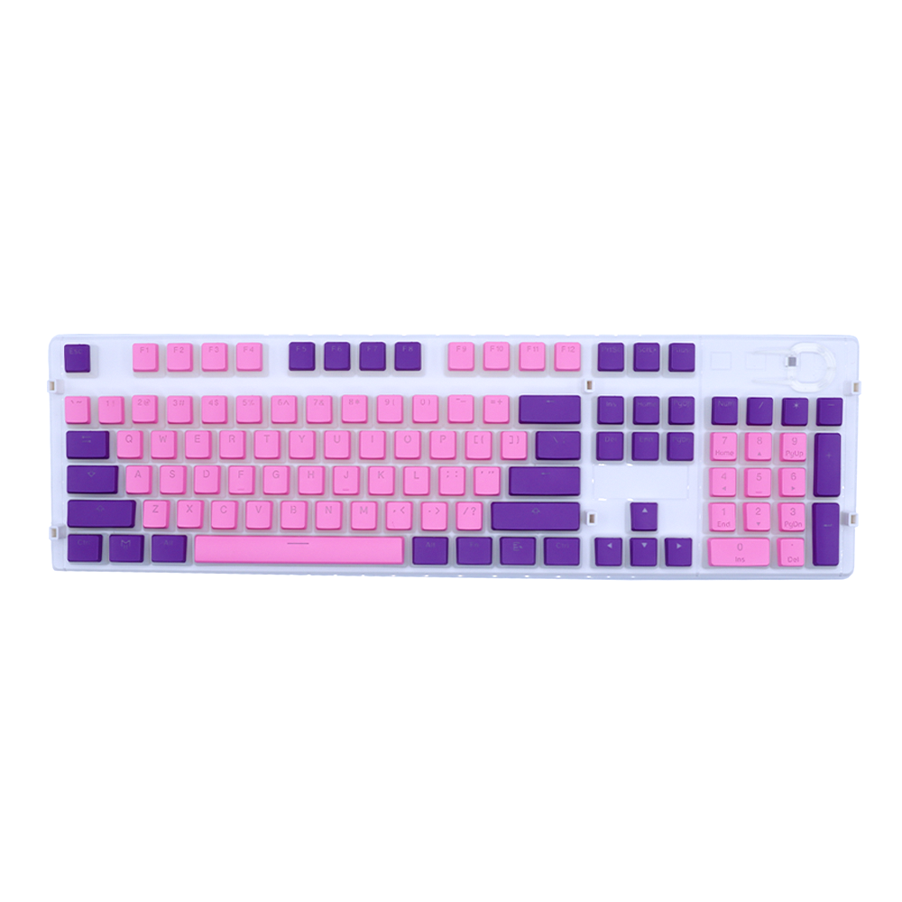 Matrix Pudding Keycaps PBT Doubleshot purple & pink Gaming Keycaps