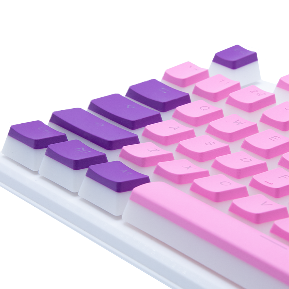 Matrix Pudding Keycaps PBT Doubleshot purple & pink Gaming Keycaps